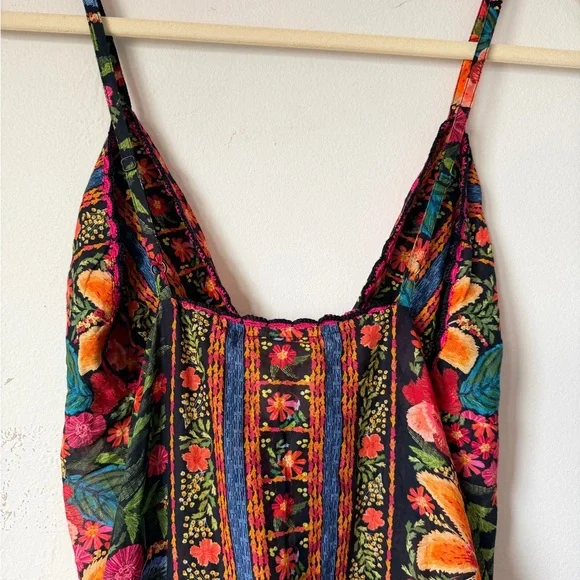 FARM RIO STITCHED GARDEN LONG COVERUP - Picture 13 of 16